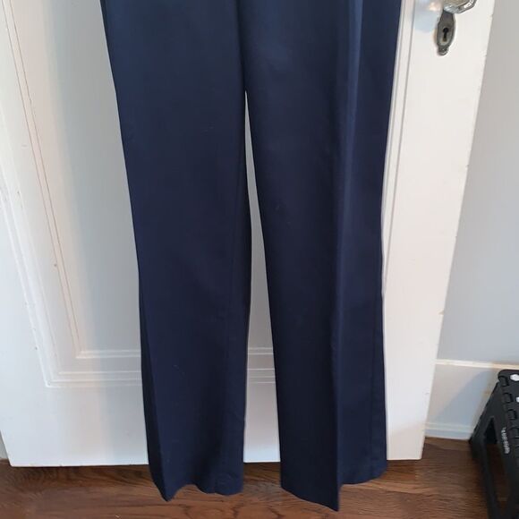 Roundtree & Yorke navy blue pleat front pants - Picture 3 of 8
